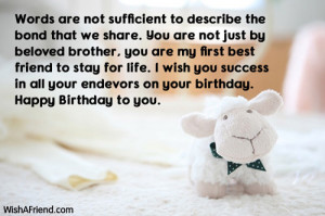 ... brother peace, love, happiness and success on your birthday. Have a