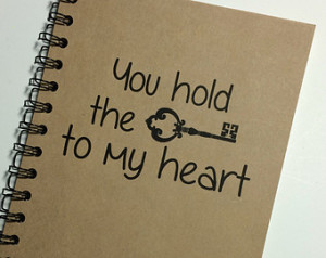 You Hold the Key To My Heart, Journ al, Notebook, Valentine, couple ...