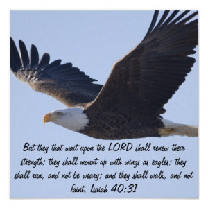 Isaiah 40:31 Eagle Peace Love Destiny Gifts Poster
