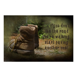 POSTER - WALKING BOOTS - LIFE QUOTE