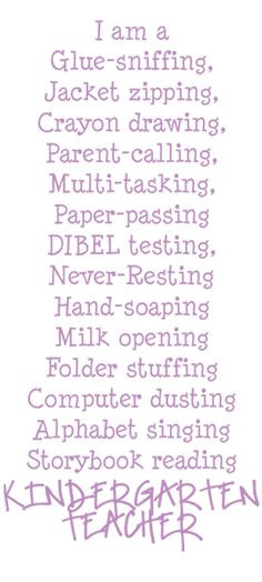 Kindergarten Poem - Above my desk I like to have poems/quotes/sayings ...