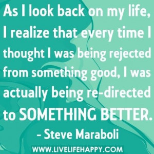 Rejection & Re-direction! This is SO true - God closes some doors to ...