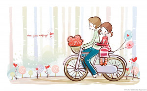Cute Cartoon Couple Love Hd wallpapers for Valentines day