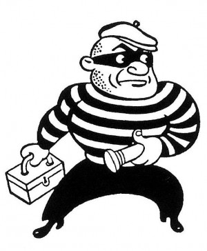 Burglar locks himself in storage