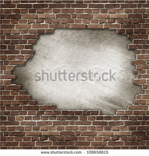 Brick Wall With Large Hole
