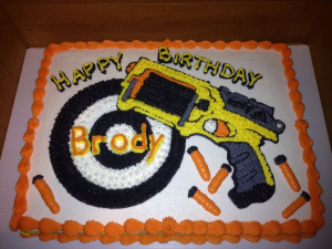 Nerf Gun birthday cakeNerf Gun Cakes, 13 Cake, Birthday Parties ...