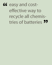Easy and cost effective way to recycle all chemistry of batteries