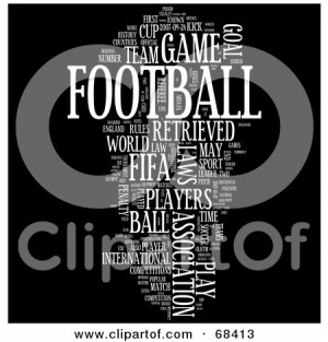 Royalty-Free (RF) Clipart Illustration of an Association Football Word ...