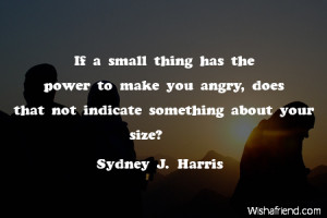 anger-If a small thing has the power to make you angry, does that not ...