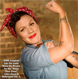 nk Morphs into the Iconic 'Rosie the Riveter' for her 'Raise Your ...