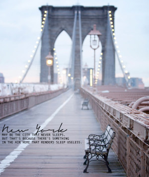 nyc, skyline, brooklyn bridge, quotes, sunset