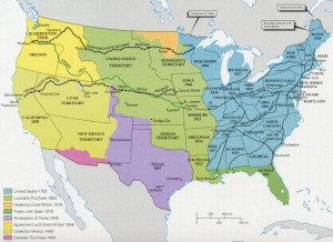 Map Growth of the United States 1783 1853