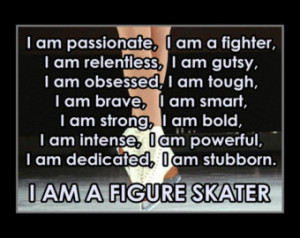 Skating Poster I Am A Figure Skater Quote Wall Art Print 5x7