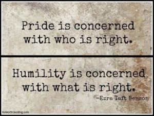 Pride vs humility