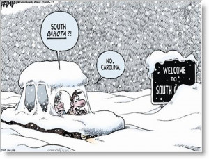 Cold Ice Global Warming Political Cartoon Son Scam