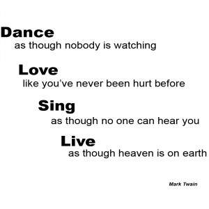 Modern Dance, Love, Live, Sing Wall Quote