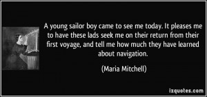 young sailor boy came to see me today. It pleases me to have these ...