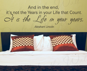 Live a Good Life Abraham Lincoln Wall Art Decal