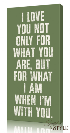 Home Canvas Wall Art Canvas Wall Art with Quote, I Love You For What ...