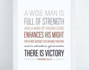 ... Print - Bible Verse Typography - Psalm Art - Bible Verse for Men