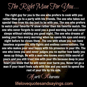 The Right Guy For You - Love Quotes And Sayings
