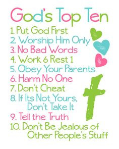 ... Quotes For Kids, Christians, God Tops, Menu, Tops Ten, Ten Command, 10