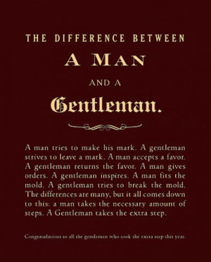 between a man and a gentleman