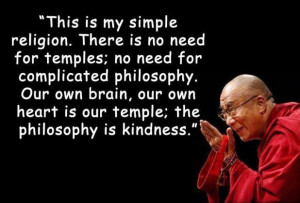 The Dalai Lama on simple religion and the philosophy of kindness.