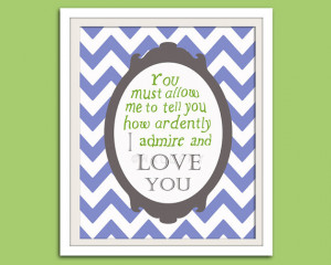 Jane Austen quote nursery art print. Literature quote book wall art ...