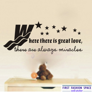 ... Miracles Quotes Wall Stickers For Home DIY Decorative(China (Mainland