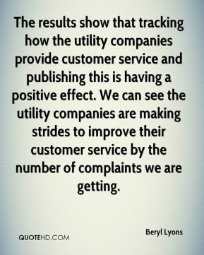 show that tracking how the utility companies provide customer service ...