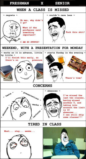 Freshman vs. Senior - College Life Time