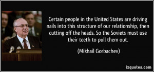Certain people in the United States are driving nails into this ...