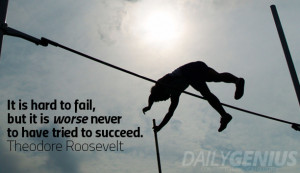 Every failure brings with it the seed of an equivalent success ...