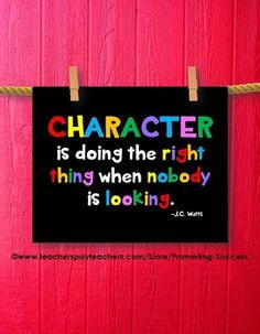 FREE Classroom Poster with Inspirational Character Quote - Free: This ...
