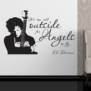 Ed-Sheeran-wall-sticker-its-too-cold-outside-decal-music-lyric-quote ...