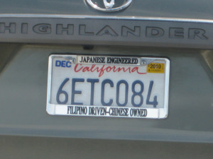 So, I saw this license plate while stuck in traffic one day: