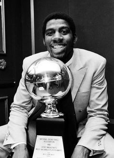 Basketball icon Magic Johnson in his rookie year