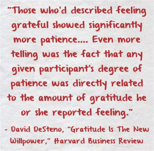 Study: Gratitude Increases Self-Control