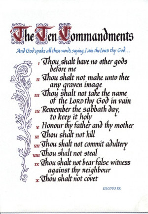 the 10 Commandments