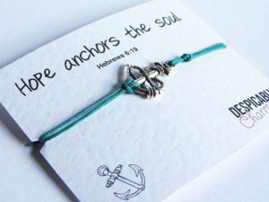... Anchor Charm - Featuring the biblical quote Hebrews 6:19 - Party