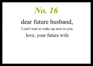 Dear Future Husband