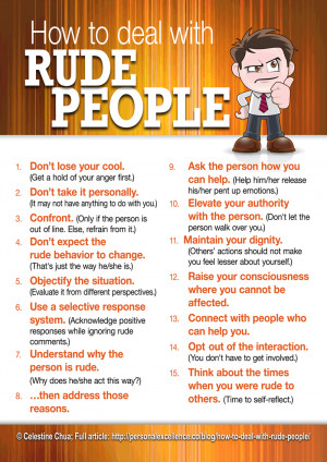 How To Deal With Rude People And This Is Personal Excellence Quote In ...