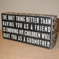 Godmother God Mother Gift Godmother Sign Painted Wooden Box Sign Gift ...