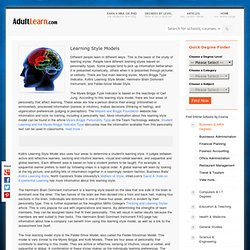 Felder and Linda K. Silverman. Learning styles . Learning style is an