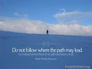 ... is no path and leave a trail. Ralph Waldo Emerson Quote Wallpaper