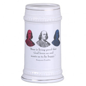 Ben Franklin and Quote -- Red, White, and Blue Coffee Mug