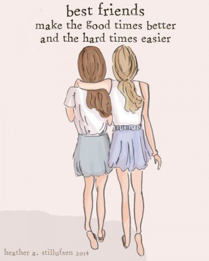 Best Friends Sister Wall Art Sisters by RoseHillDesignStudio Heather ...