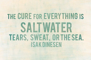 Isak Dinesen Saltwater Print Printable Beach by RosieAndViolets, $5.00