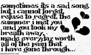 Summer Quotes Sad Song Comment Graphic: Picture, Image